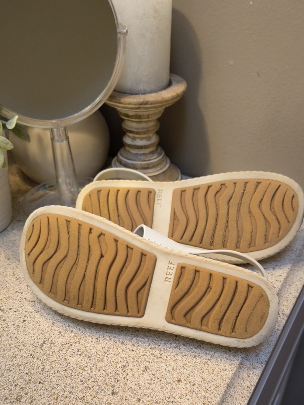 Reef Women’s Off White Dual-Strap Slingback Sandals - Picture 6 of 14